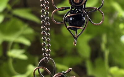 Obsidian Bee Necklace