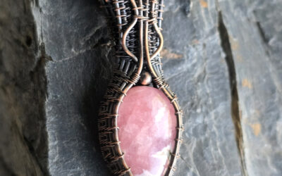 Rhodochrosite Copper Bound Necklace