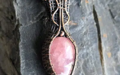 Rhodochrosite Copper Bound Necklace