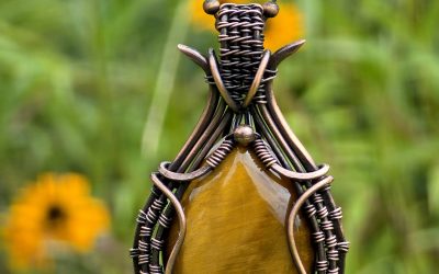 Tigers Eye Teardrop Necklace