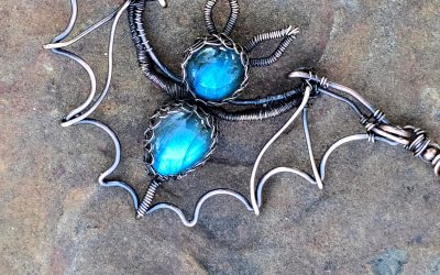 Labradorite Bat Necklace