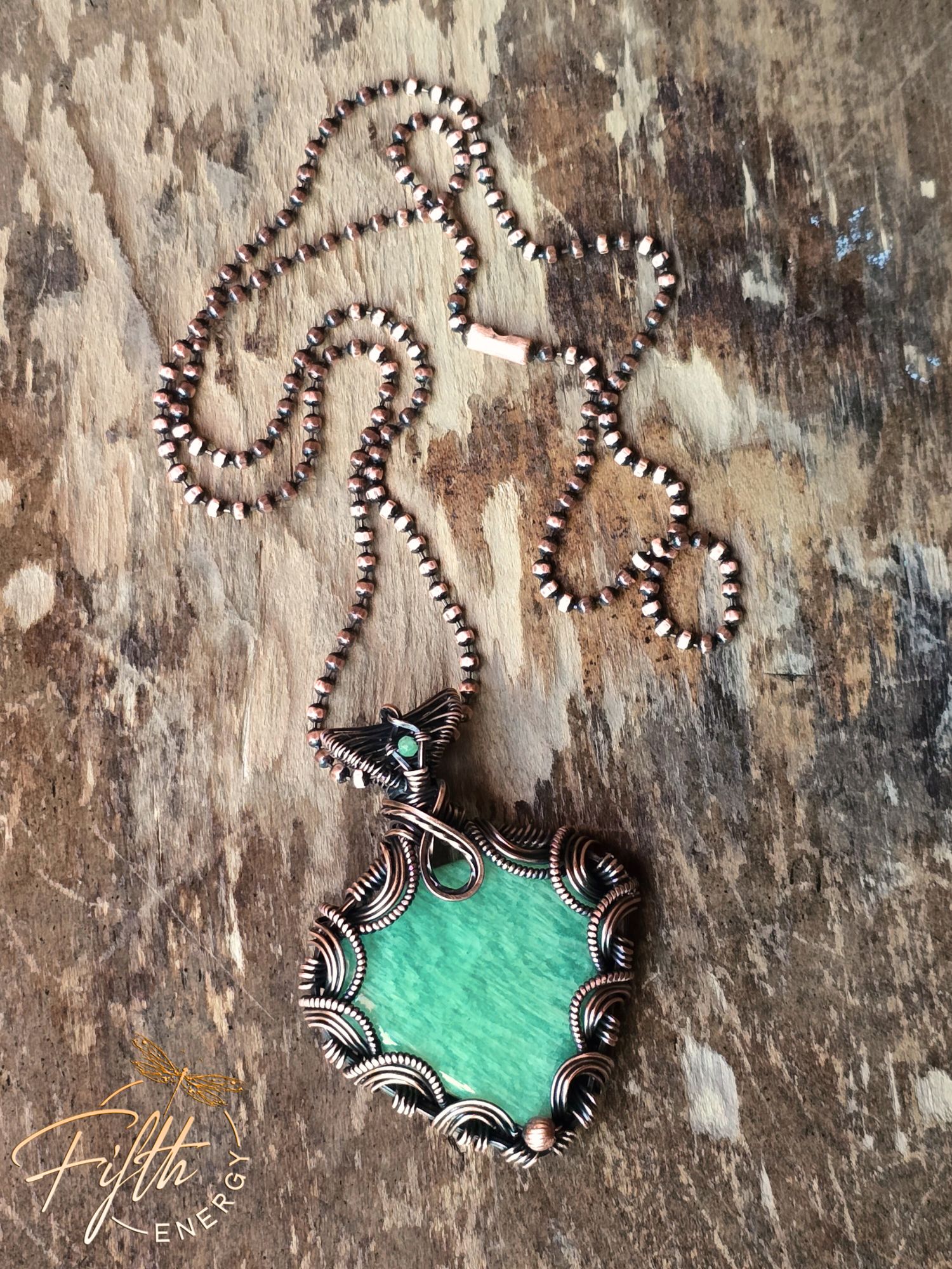 Victorian Style Amazonite Necklace 5 Victorian Style Amazonite Necklace Fifth Energy Jewelry Corset Laced Back Gemstone