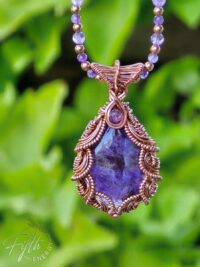 Copper and Amethyst Sparkles Necklace Fifth Energy Jewelry
