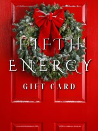 Dragons Blood Jasper 4 Chrismas Holiday Season Gift Card Image of Wreath on Red door