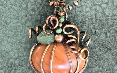 Jasper Pumpkin Necklace