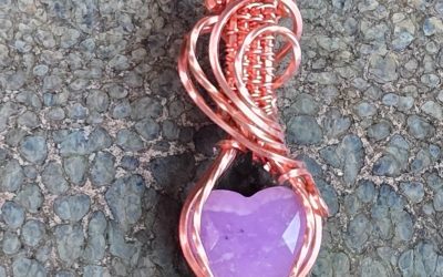 Lepidolite Heart Necklace