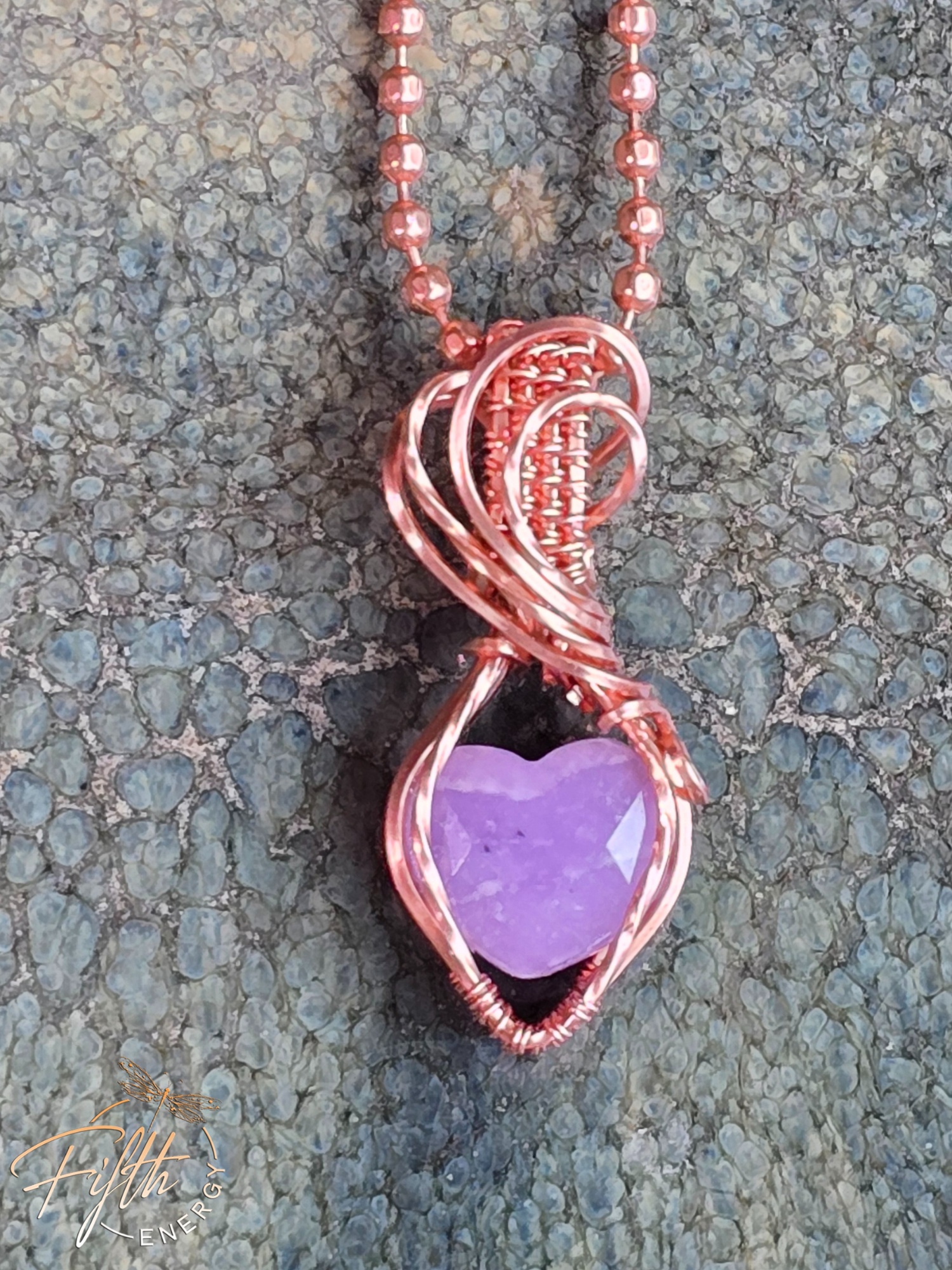Lepidolite Heart Necklace 10 Dainty Amethyst Heart Necklace