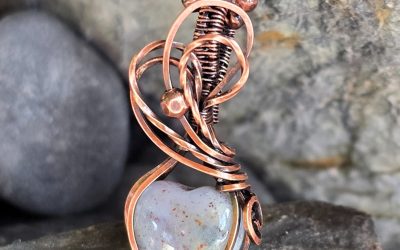 Indian Agate Heart Pendant